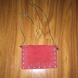 Free People Red Leather Stud convertible crossbody